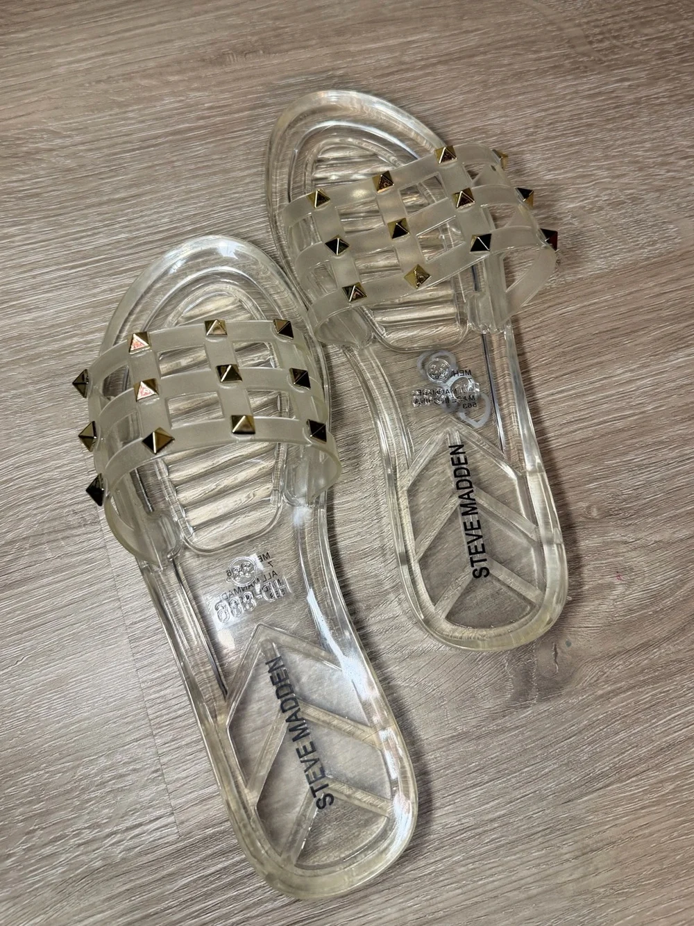 Steve Madden Studded Jelly Slide Sandals Women’s Size 7